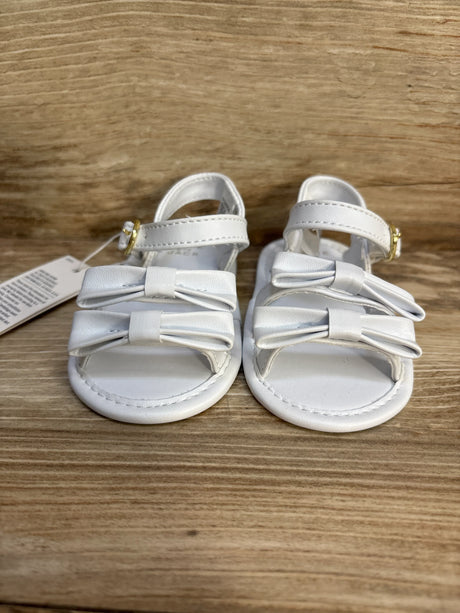 NEW Janie & Jack White Baby Bow Sandals sz 6-12m - Me n Mommy To Be