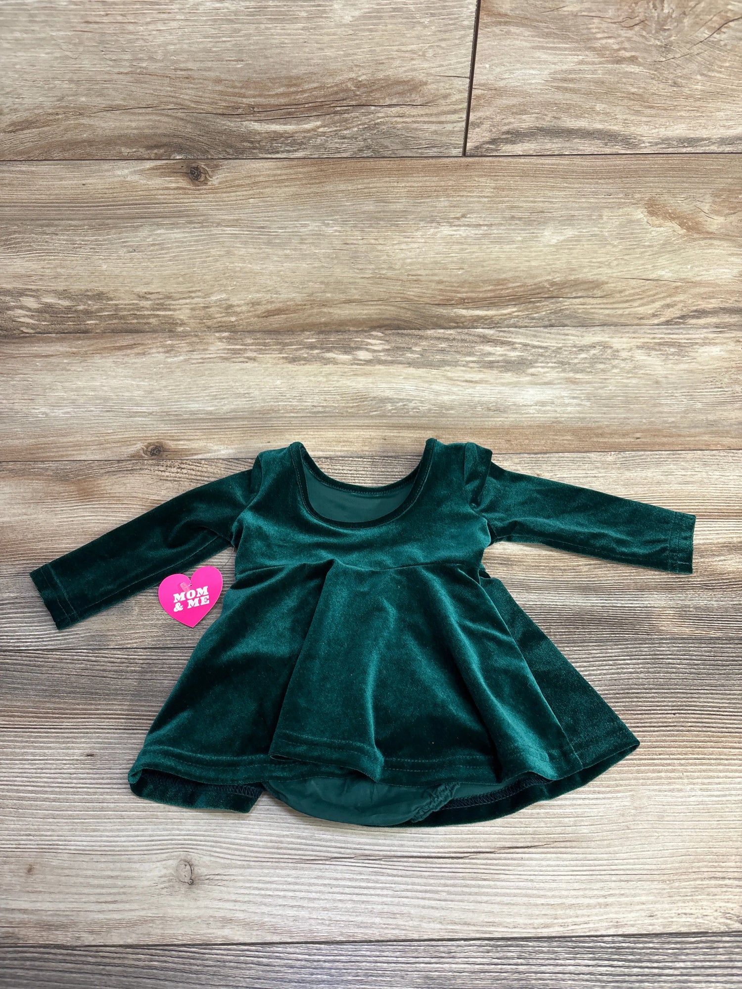 NEW Children's Place Velvet Dress & Bloomers 2pc Set Green sz 0-3m
