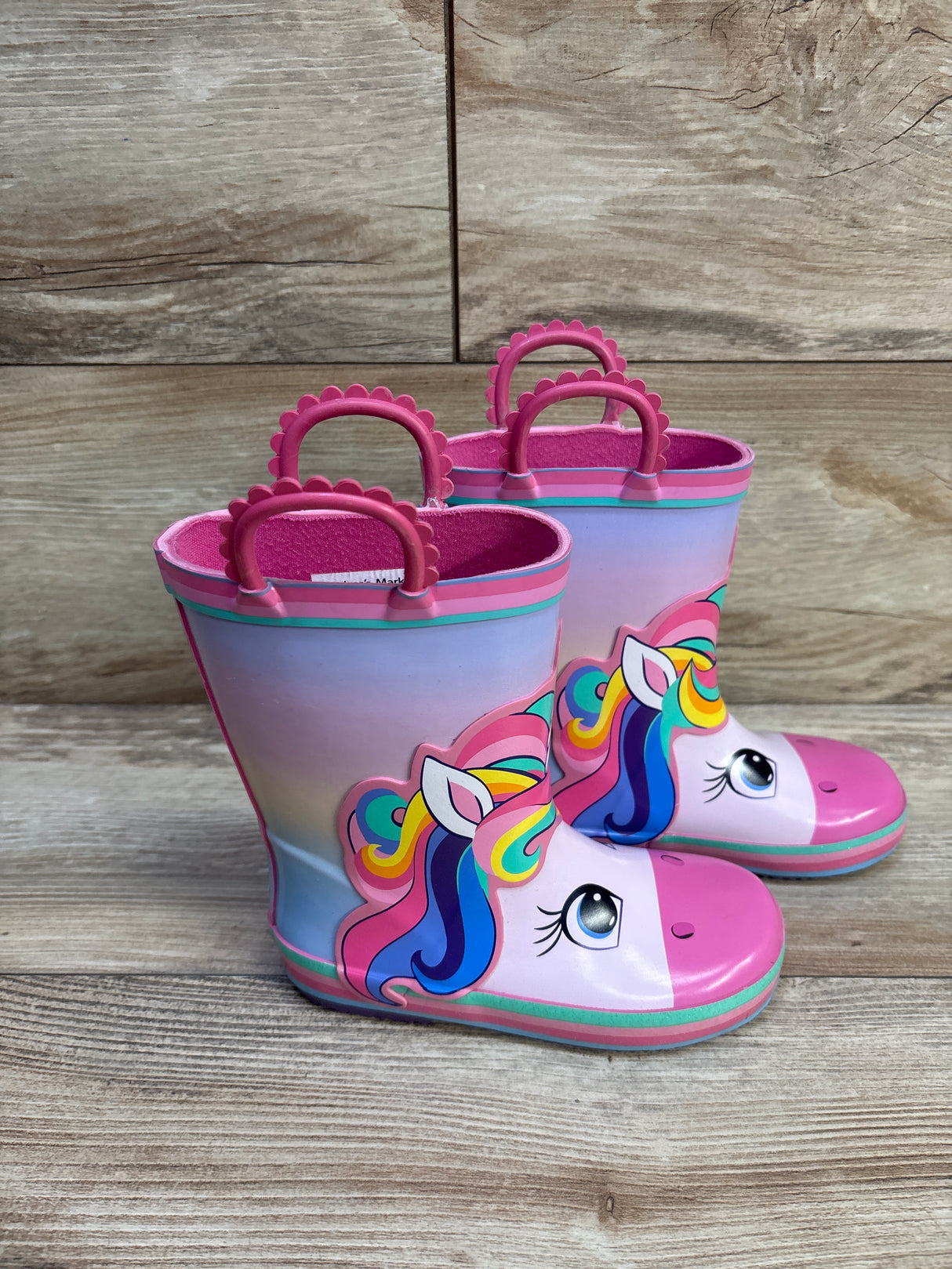 Member's Mark Unicorn Rain Boots Pink sz 9/10c