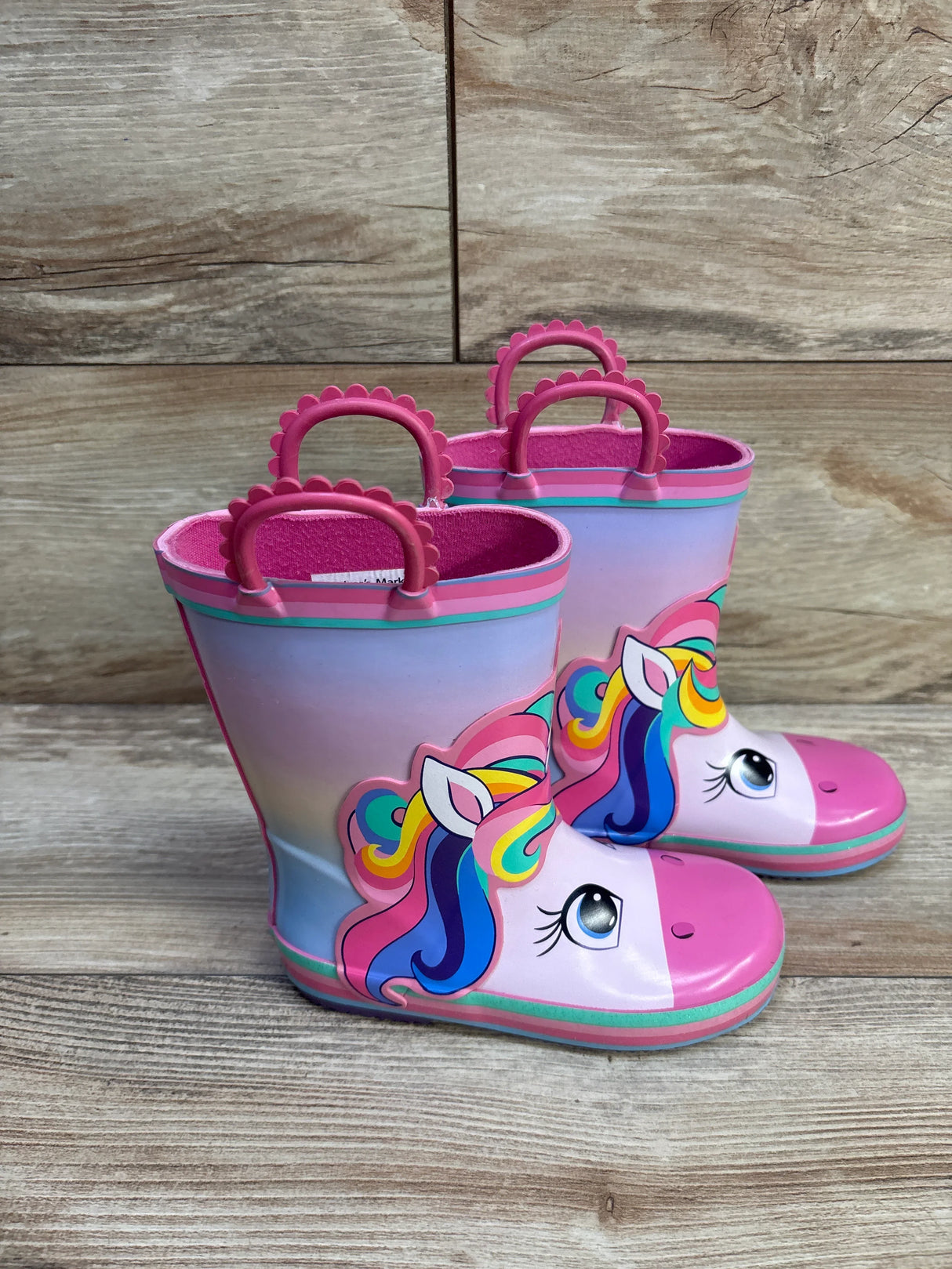 Member's Mark Unicorn Rain Boots Pink sz 9/10c