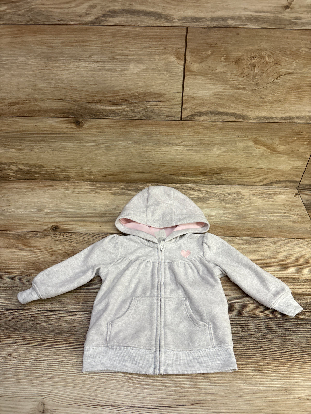 Simple Joys Full Zip Fleece Hoodie Grey sz 3-6m
