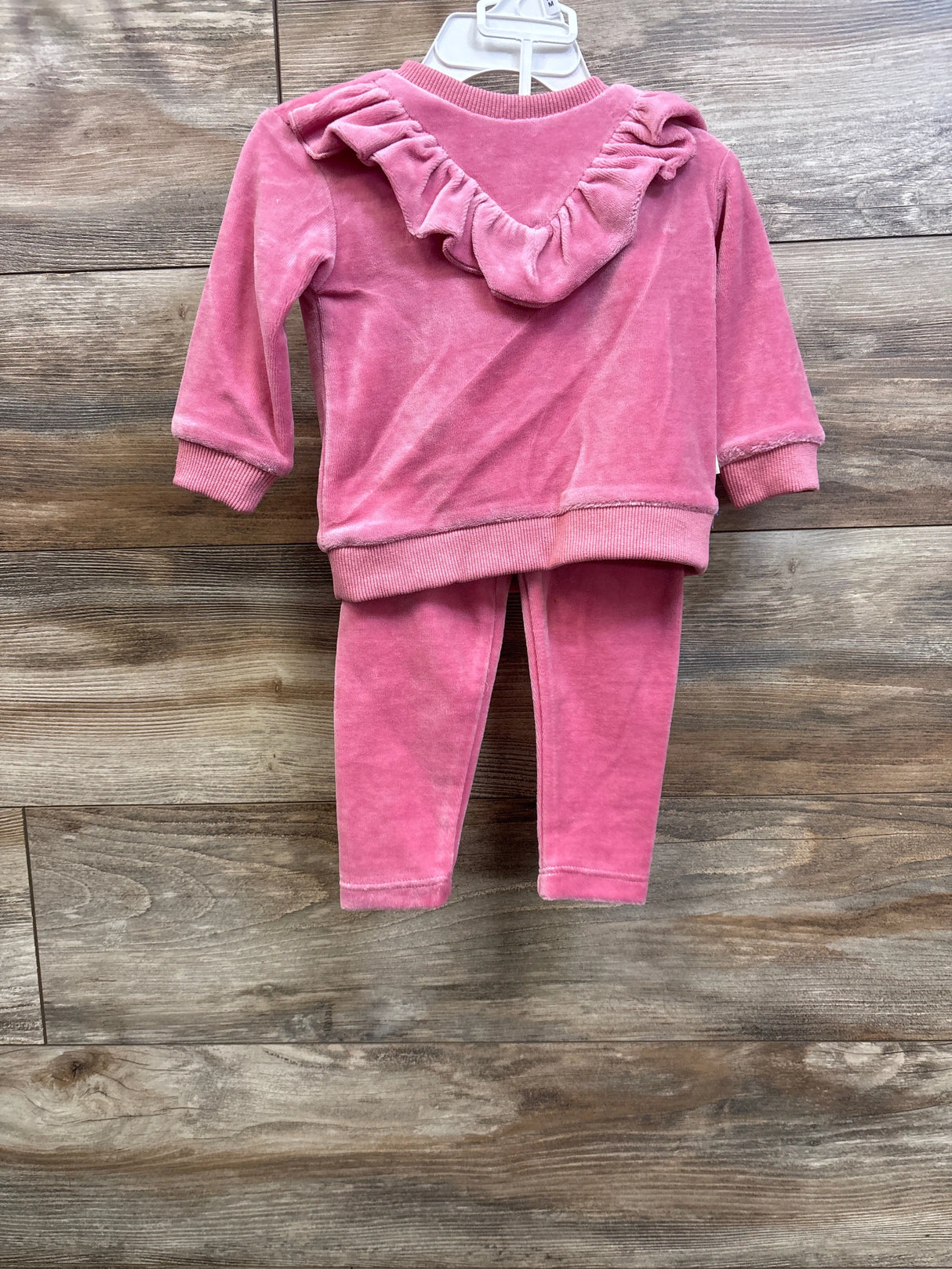 NEW Adventurewear 360 2pc Velvet Pullover Sweatshirt & Joggers Set Pink sz 12m