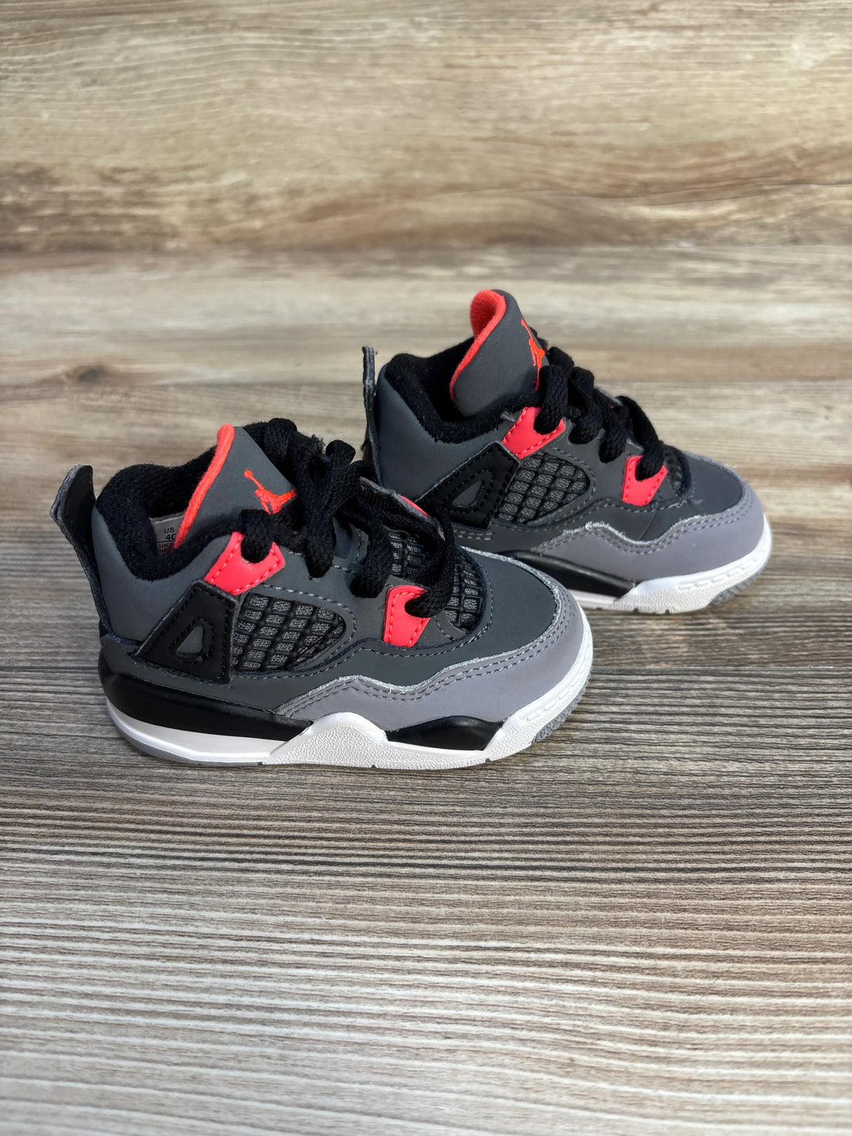 Air Jordan 4 Retro TD 'Infrared' Sneakers sz 4c