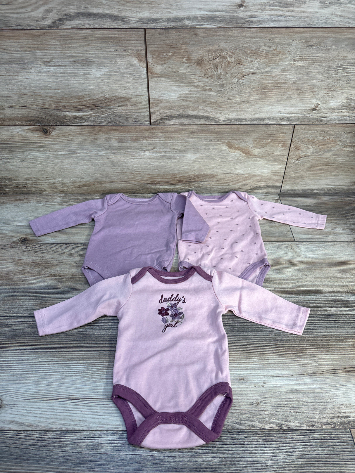 Chick Pea 3pk Bodysuits Pink sz 0-3m