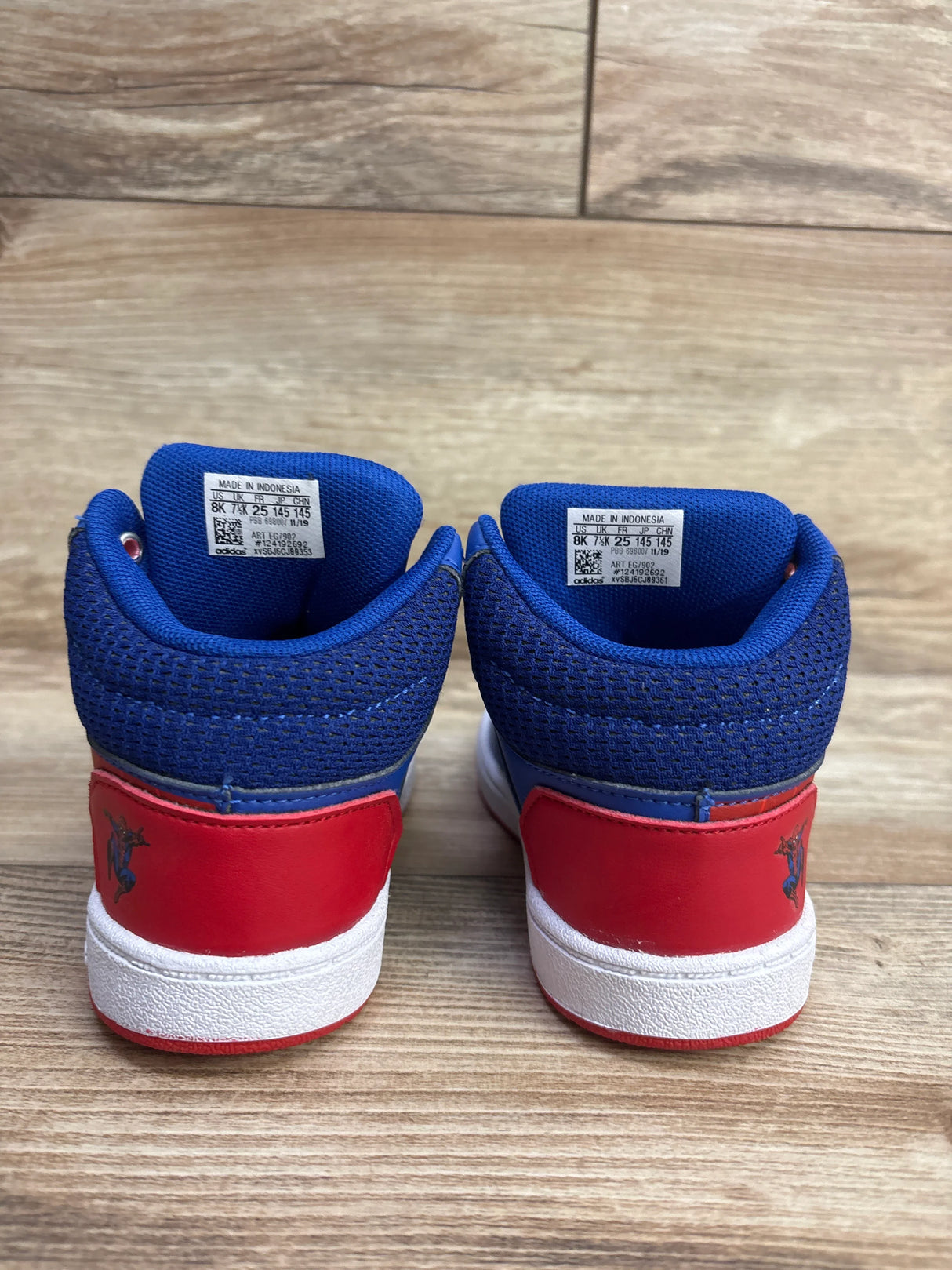 Adidas Hoops Mid 2.0 Spider-Man Sneakers Blue sz 8c Black