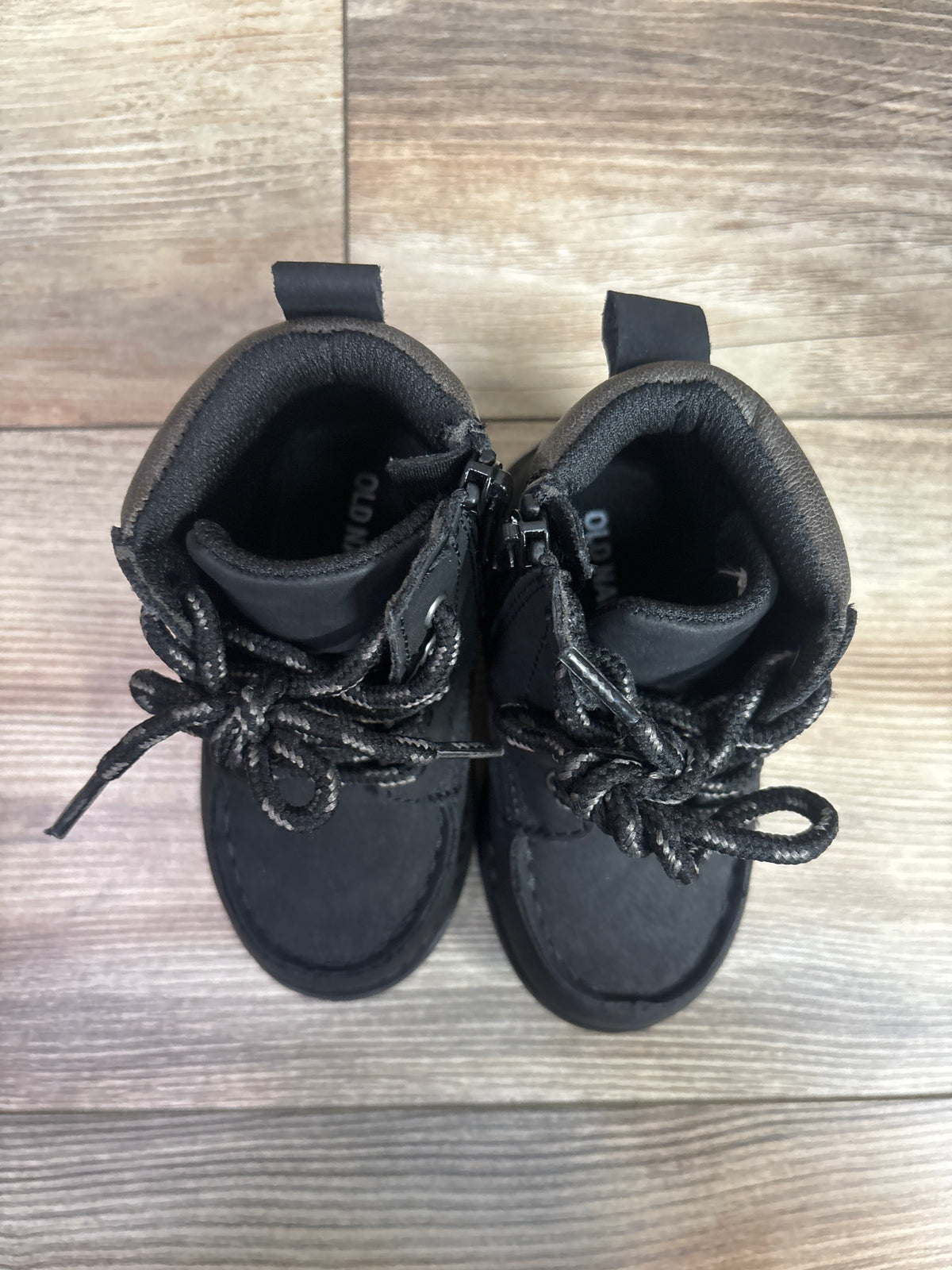 Old Navy Combat Zip Up Boots Black sz 6c