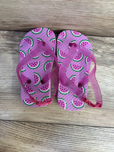 Flip Flops Watermelon Print Pink sz 7/8 - Me n Mommy To Be