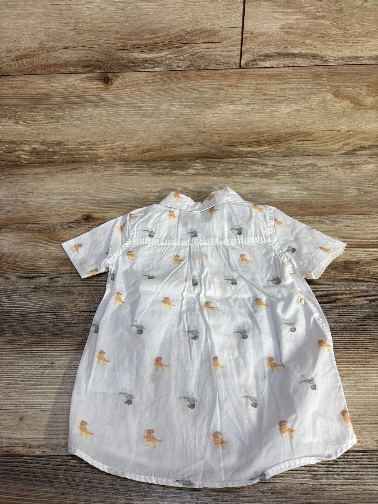Tommy Bahama Button Up Dinosaur Print Shirt White sz 4T