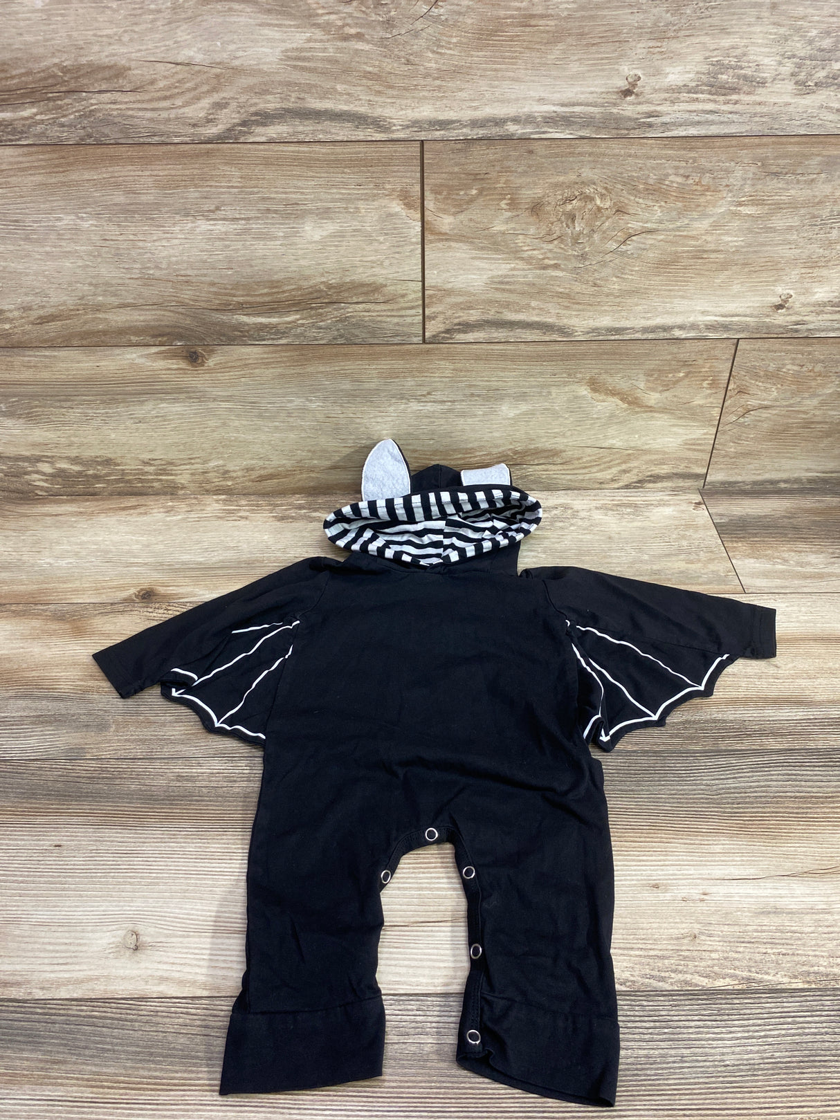 Noubeau Hooded Bat Wing Coverall Costume Black sz 12-18m