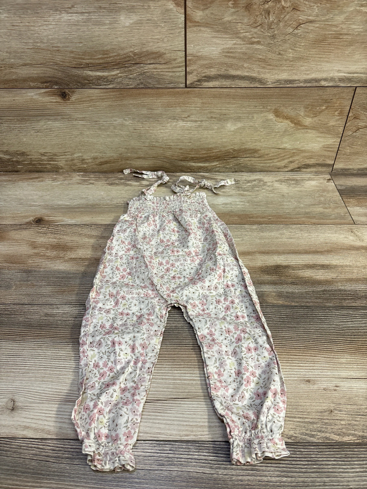 Jamie Kay Floral Jumpsuit Ivory sz 0-3m