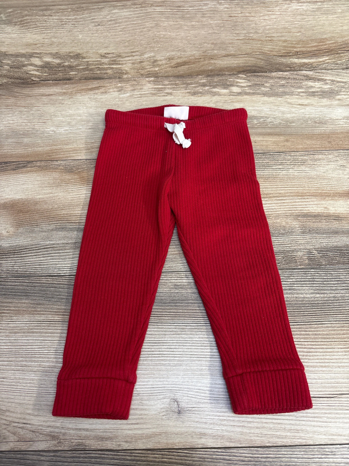 Cat & Jack Ribbed Knit Pull On Pants Red sz 2T