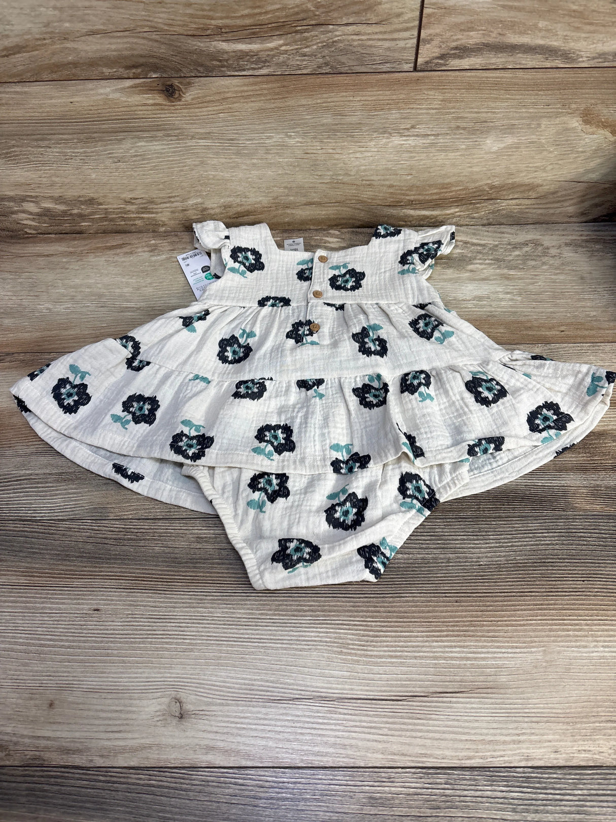 NEW Child Of Mine Floral Bodysuit Dress White sz 18m - Me n Mommy To Be