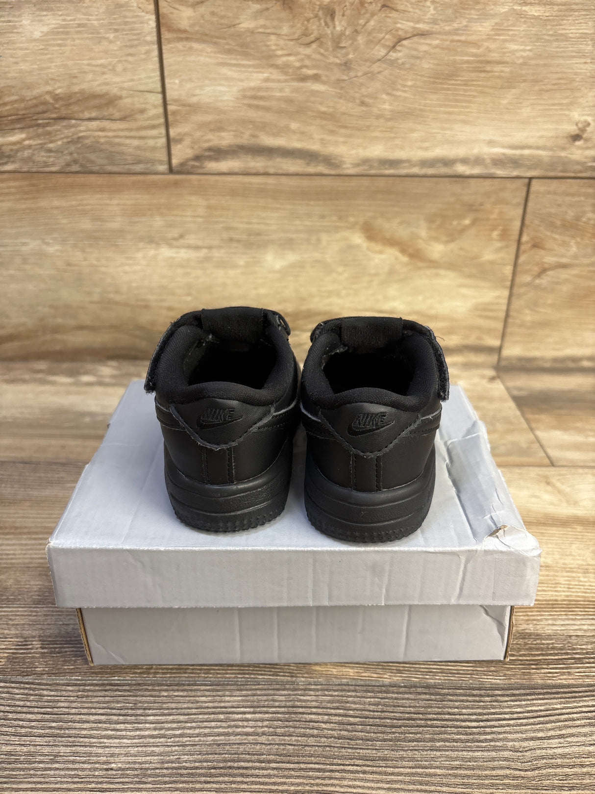 Nike Force 1 Low EasyOn TD 'Black' Sneakers sz 7c