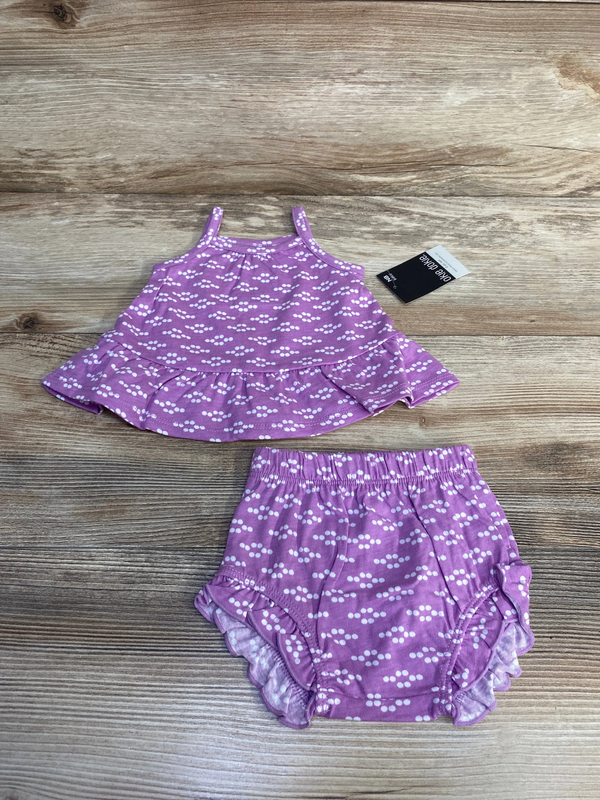 NEW Okie Dokie 2pc Top & Bottoms Purple sz Newborn - Me n Mommy To Be