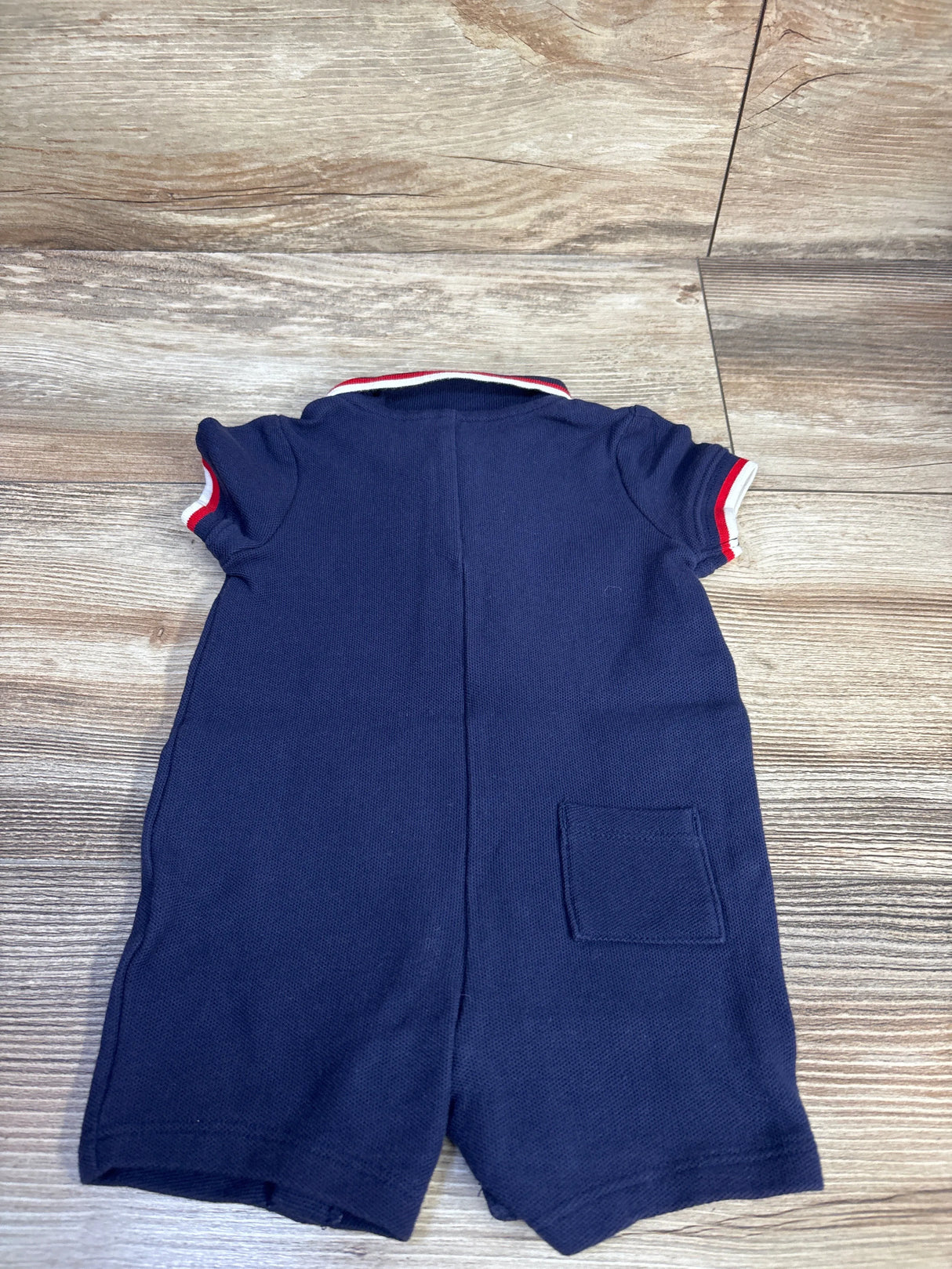 Janie & Jack Pique Polo Romper Navy sz 0-3m