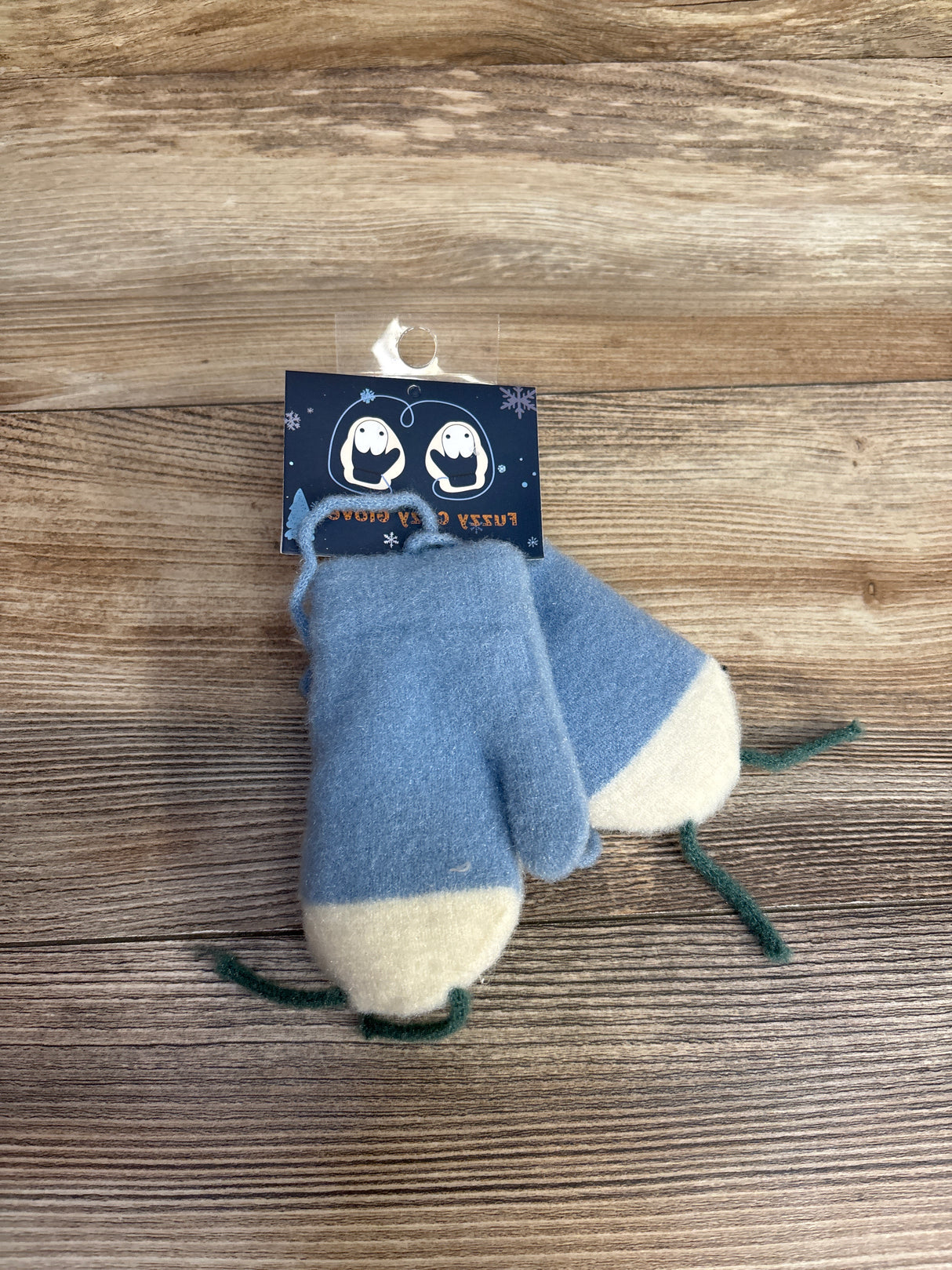 NEW Fuzzy Cozy Gloves Ladybug Mitten Blue sz 0-3m