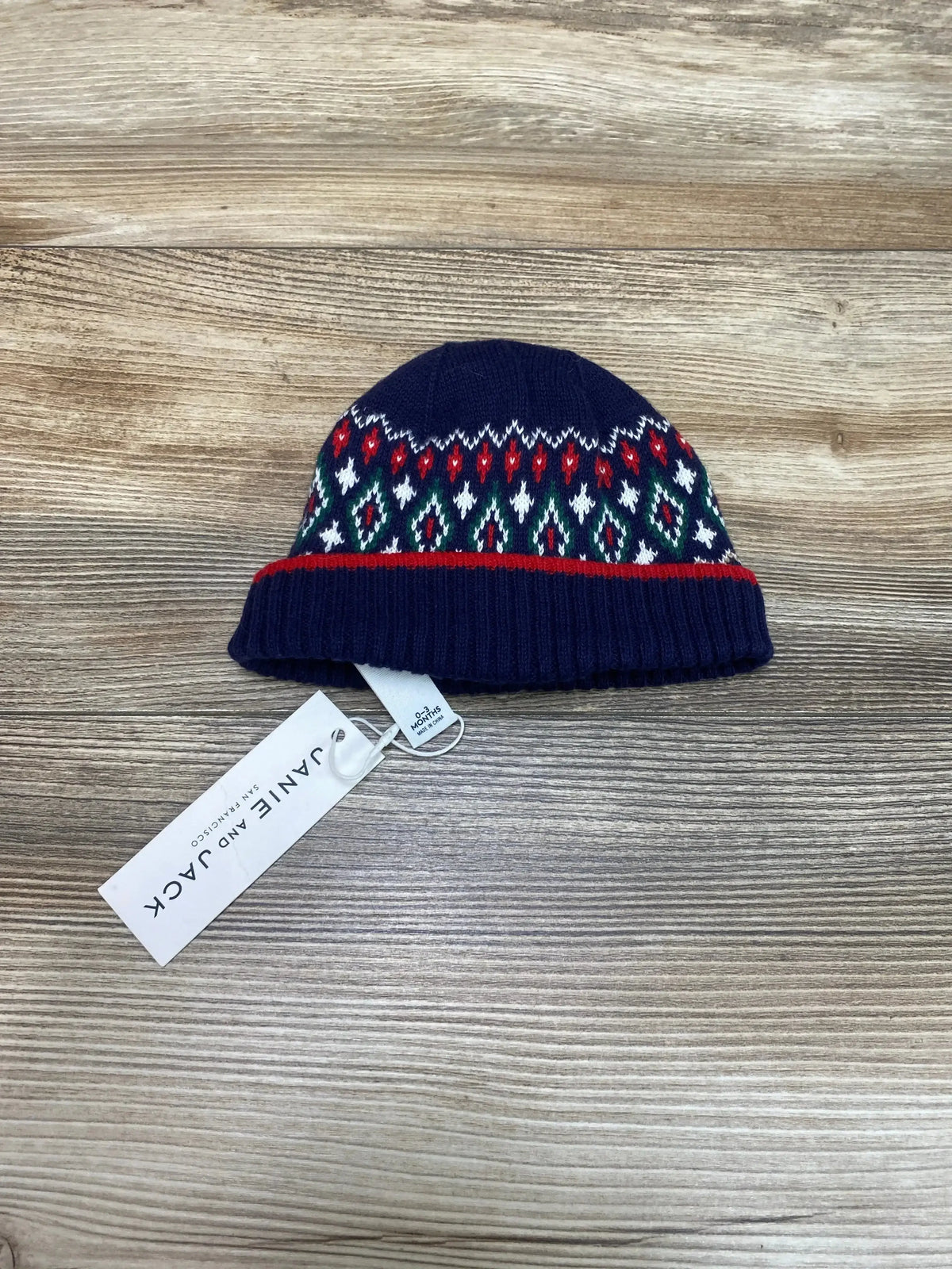 NEW Janie & Jack Fair Isle Beanie Blue Sz 0-3m - Me n Mommy To Be