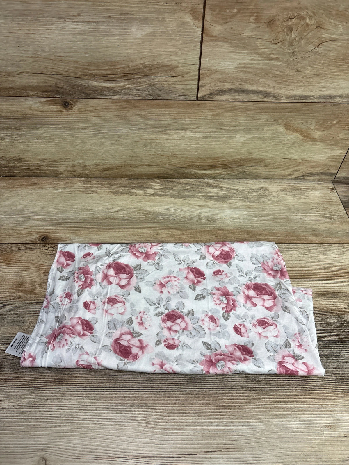 Me n Mommy To Be white viscose baby swaddle blanket with pink floral rose print