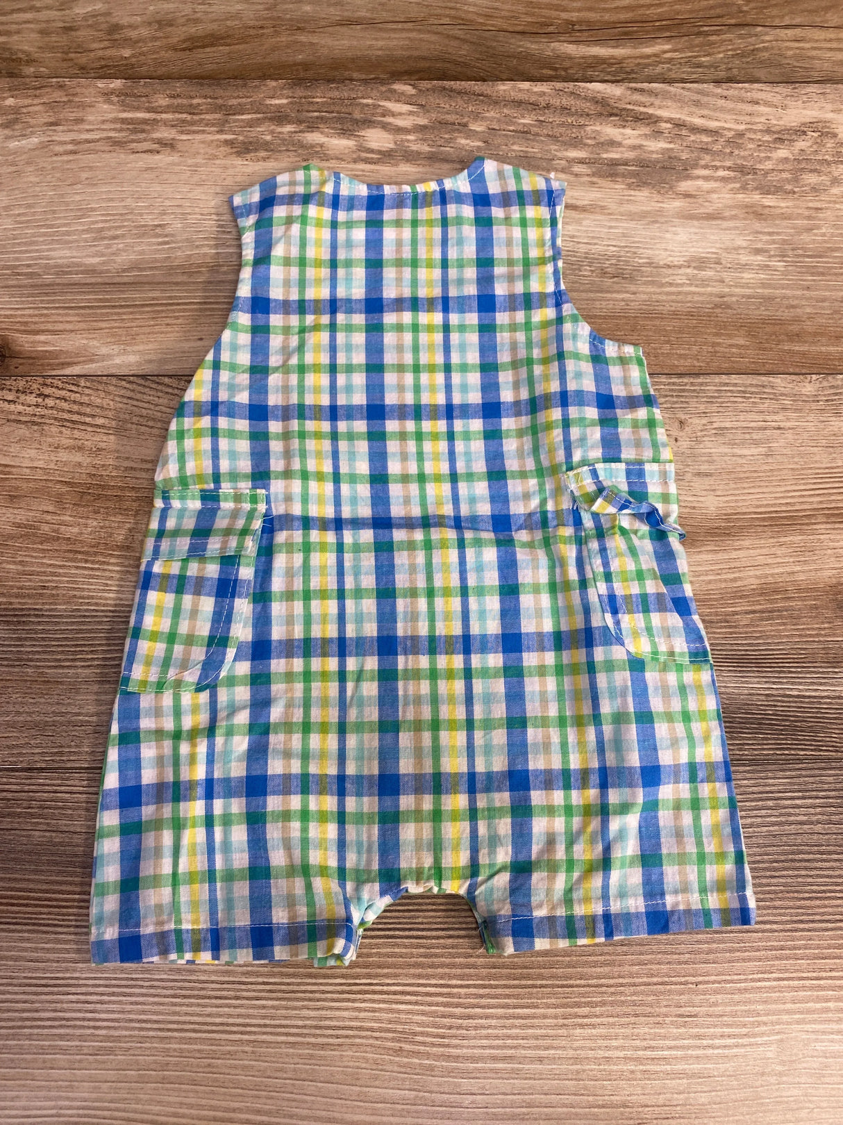Vitamins Baby Plaid Romper Green sz 3m - Me n Mommy To Be