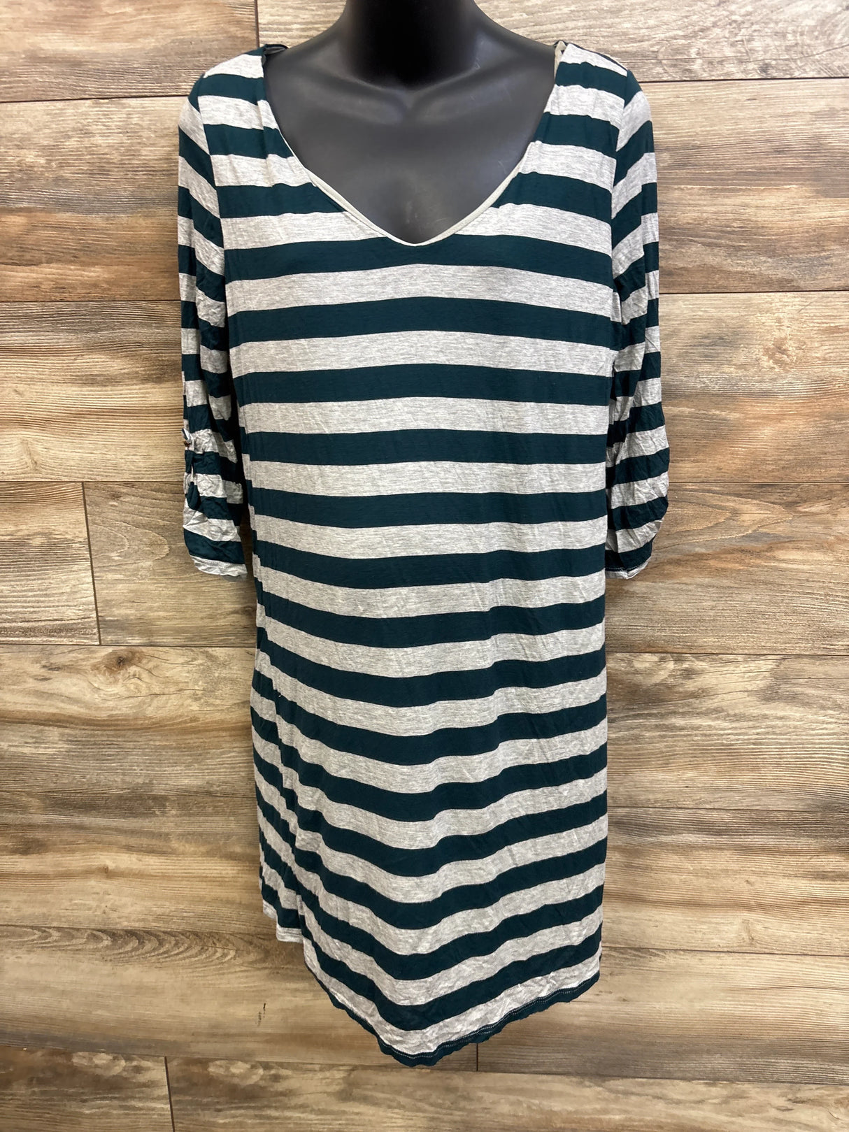 Pinkblush Maternity Striped Tunic Grey sz Large