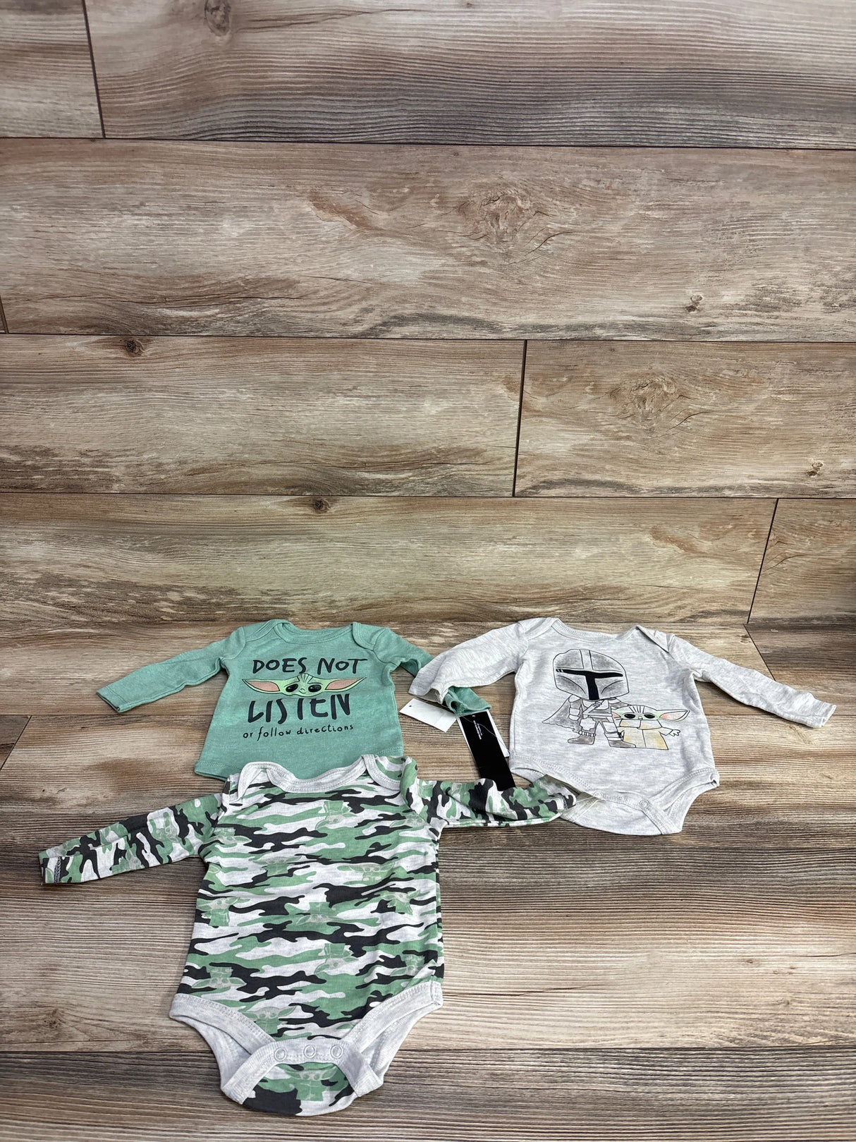 NEW Star Wars 3pk Yoda Bodysuits Green sz 0-3m