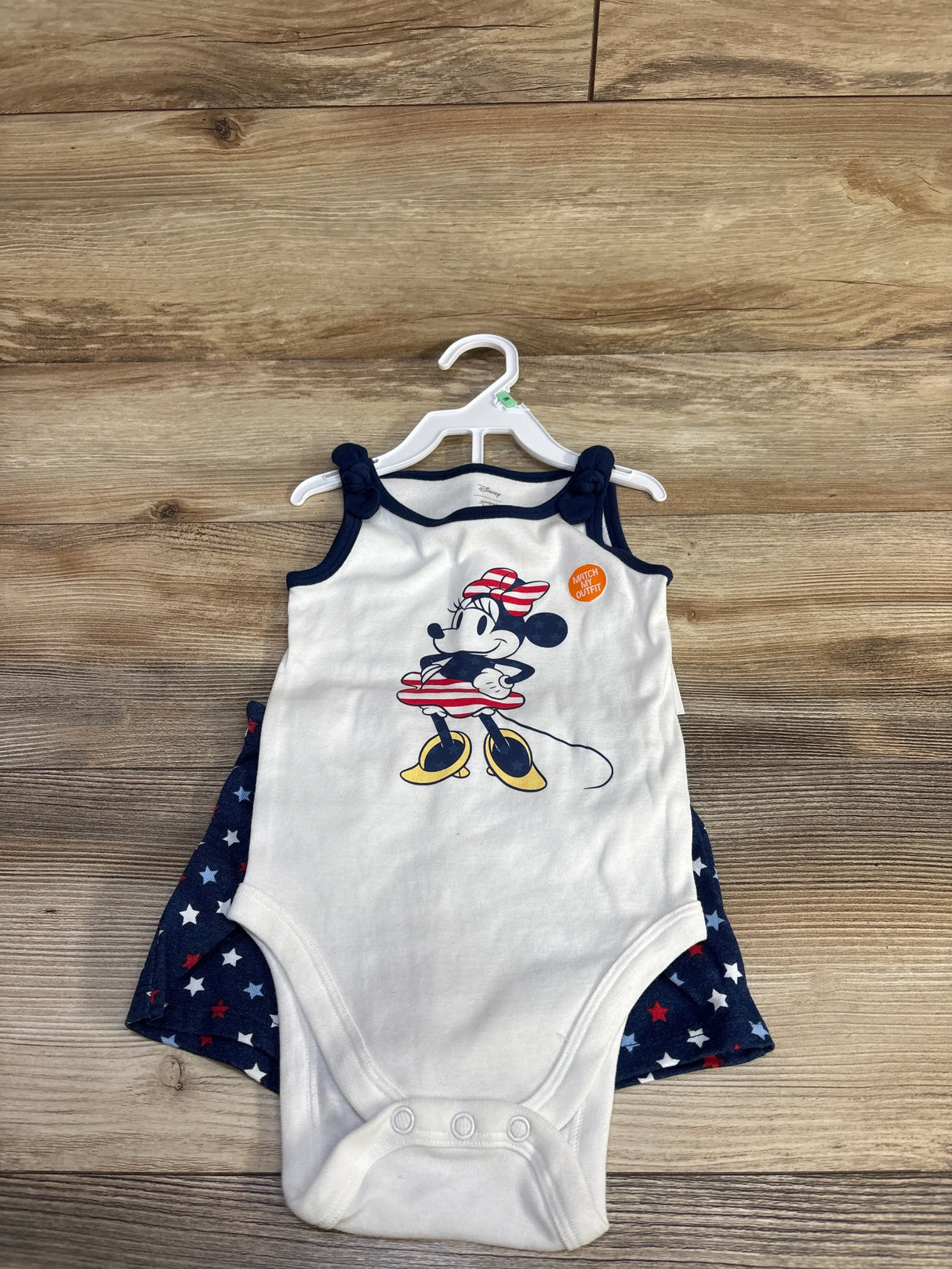 NEW Jumping Beans x Disney Minnie Mouse 4th of July Set White sz 18m