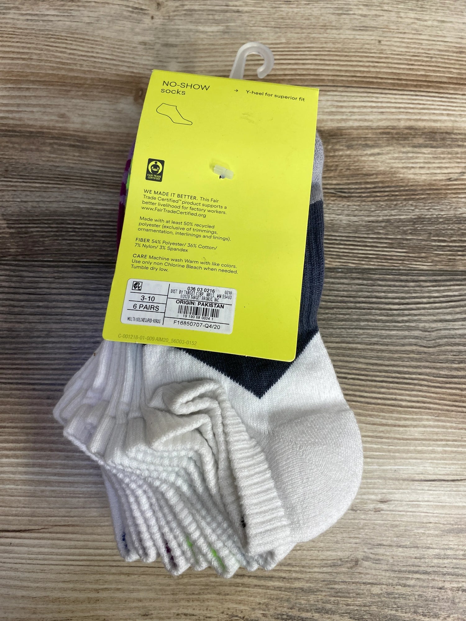 NEW All in Motion No-Show Socks 6pk sz 3-10