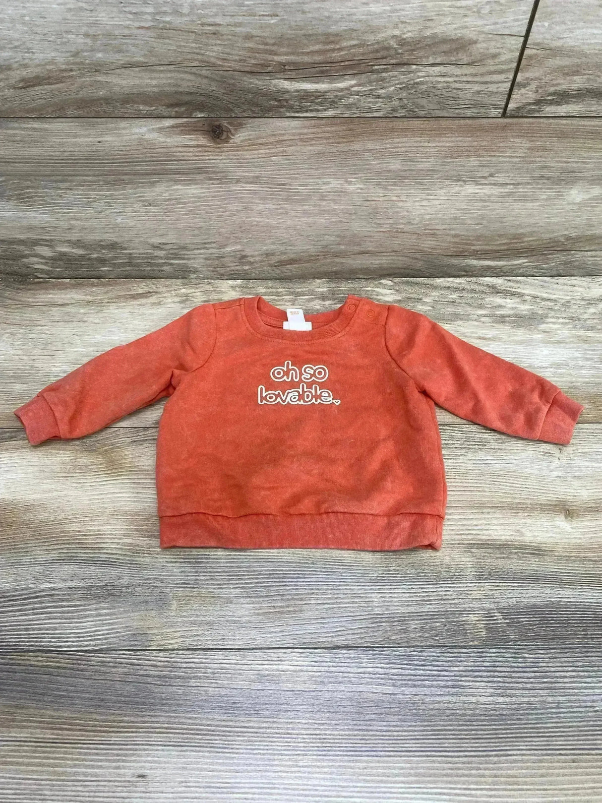 Cat & Jack Oh So Lovable Sweatshirt Orange sz 0-3m - Me n Mommy To Be