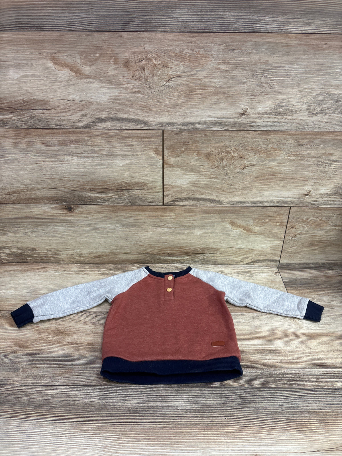 7 For All Mankind Henley Sweatshirt Grey sz 18m