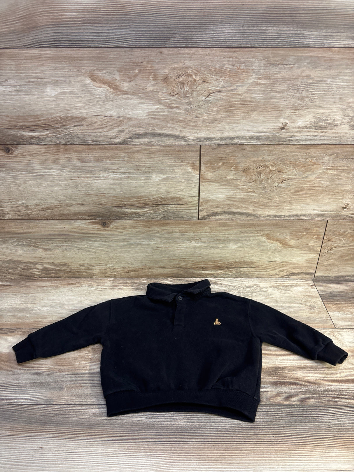 Baby Gap VintageSoft Polo Sweatshirt Black sz 18-24m