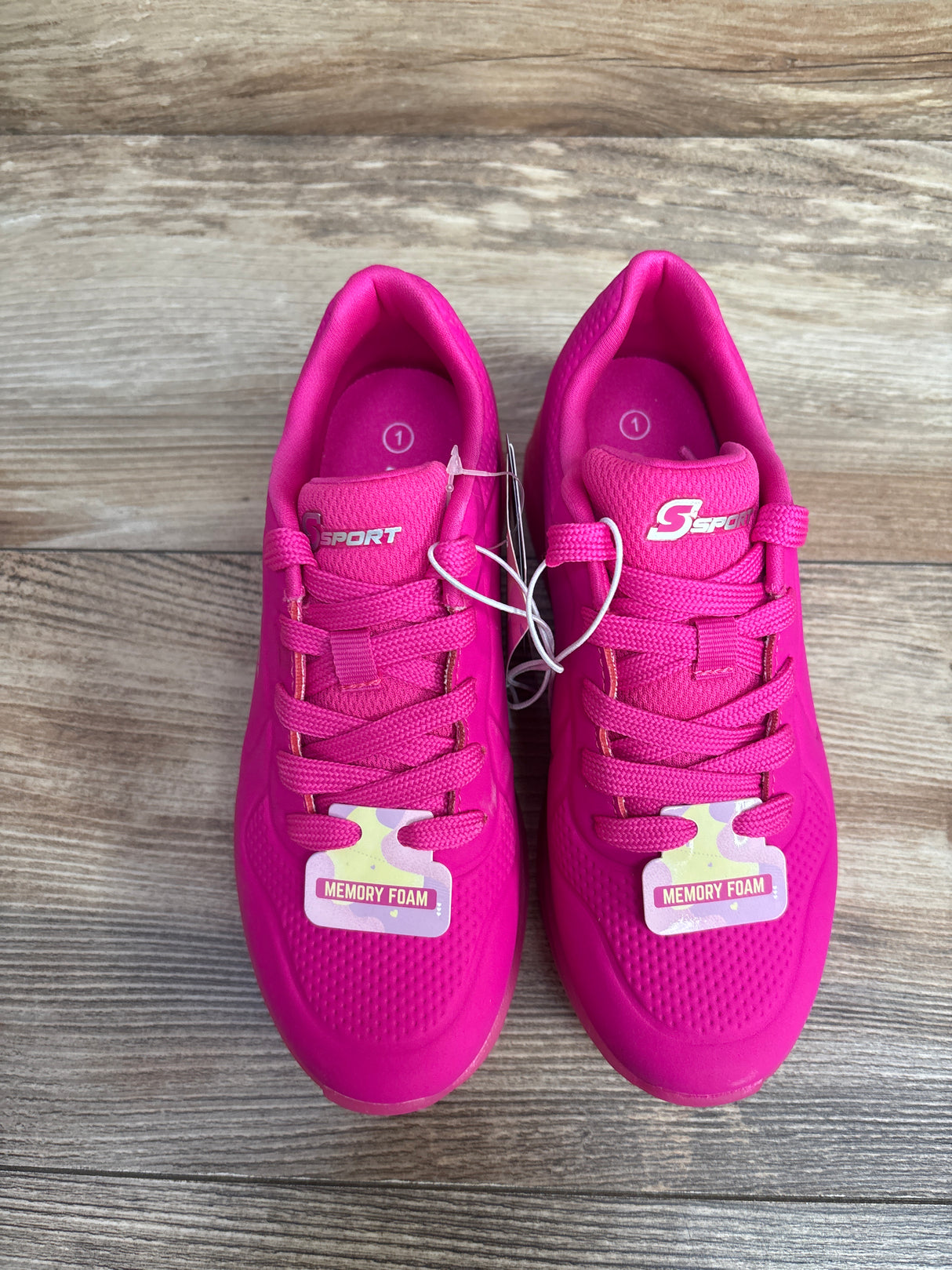 NEW Sketchers S Sport Conny Sneakers Pink sz 1Y