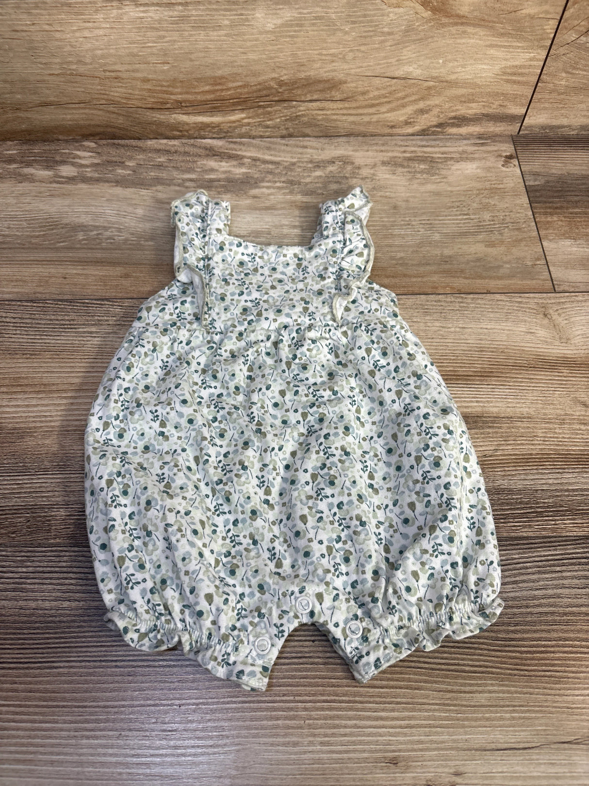 Carter's Floral Shortie Romper White sz 3m