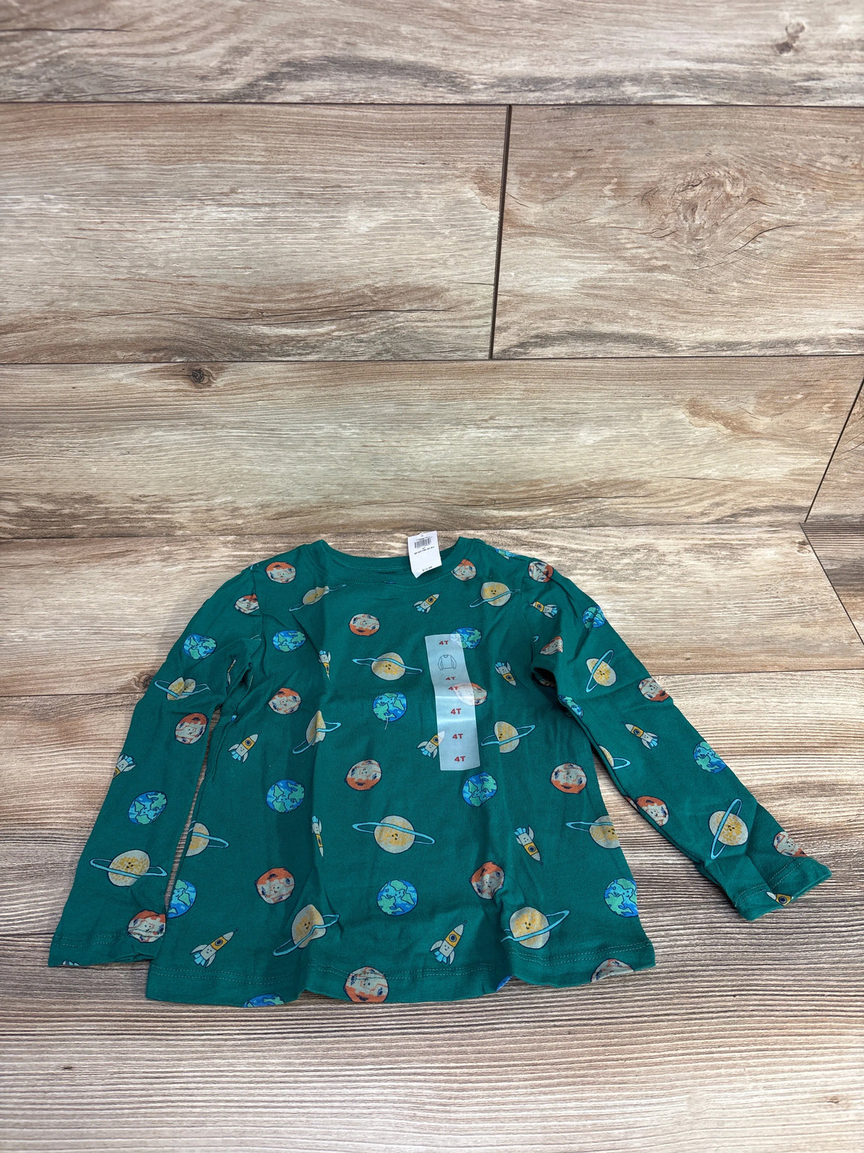 NEW Old Navy Planet Print Shirt Green sz 4T