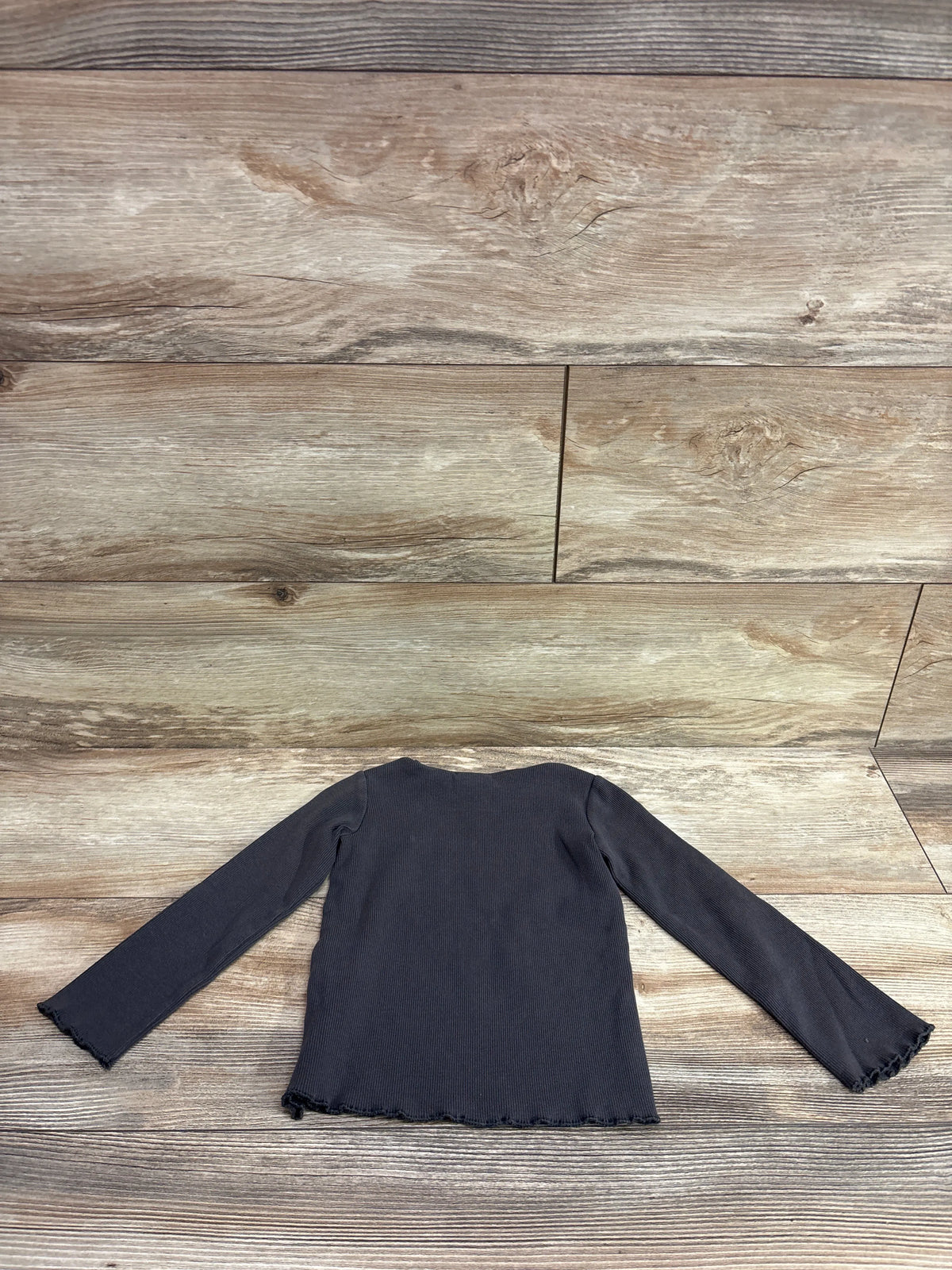 Zara Long Sleeve Ribbed Shirt Grey sz 18-24m