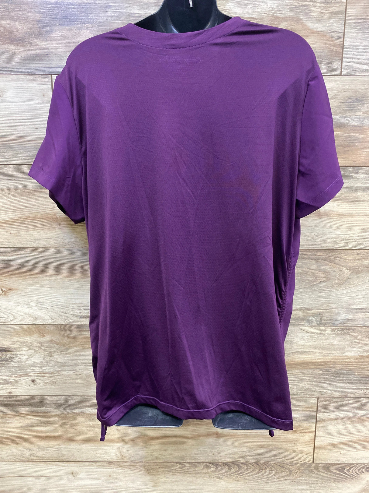 Easy Stretch Cooling Knit Back Maternity Scrub Top In Eggplant sz XL