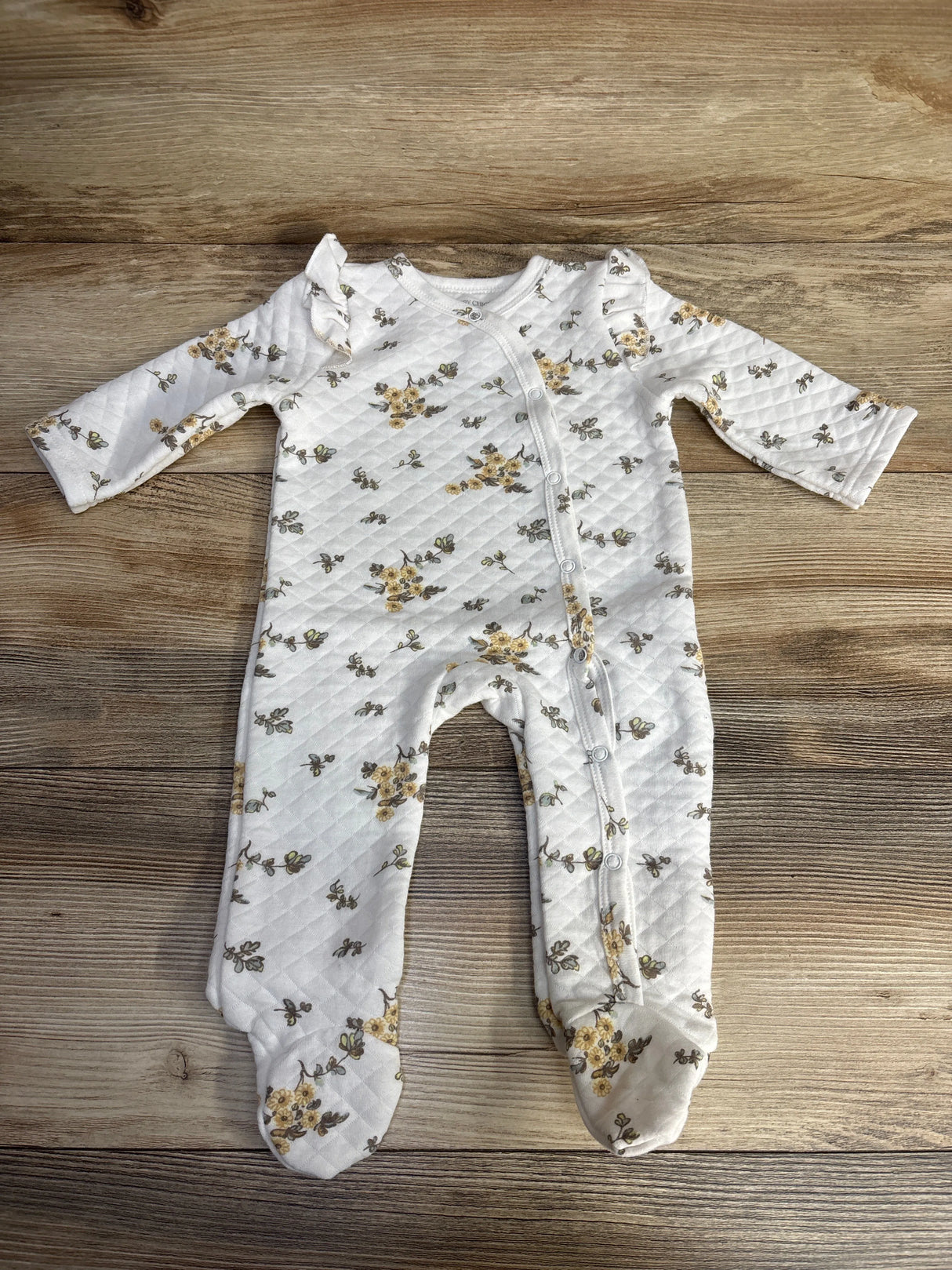 Shabby Chick Quilted Bee Coverall White sz 6-9m