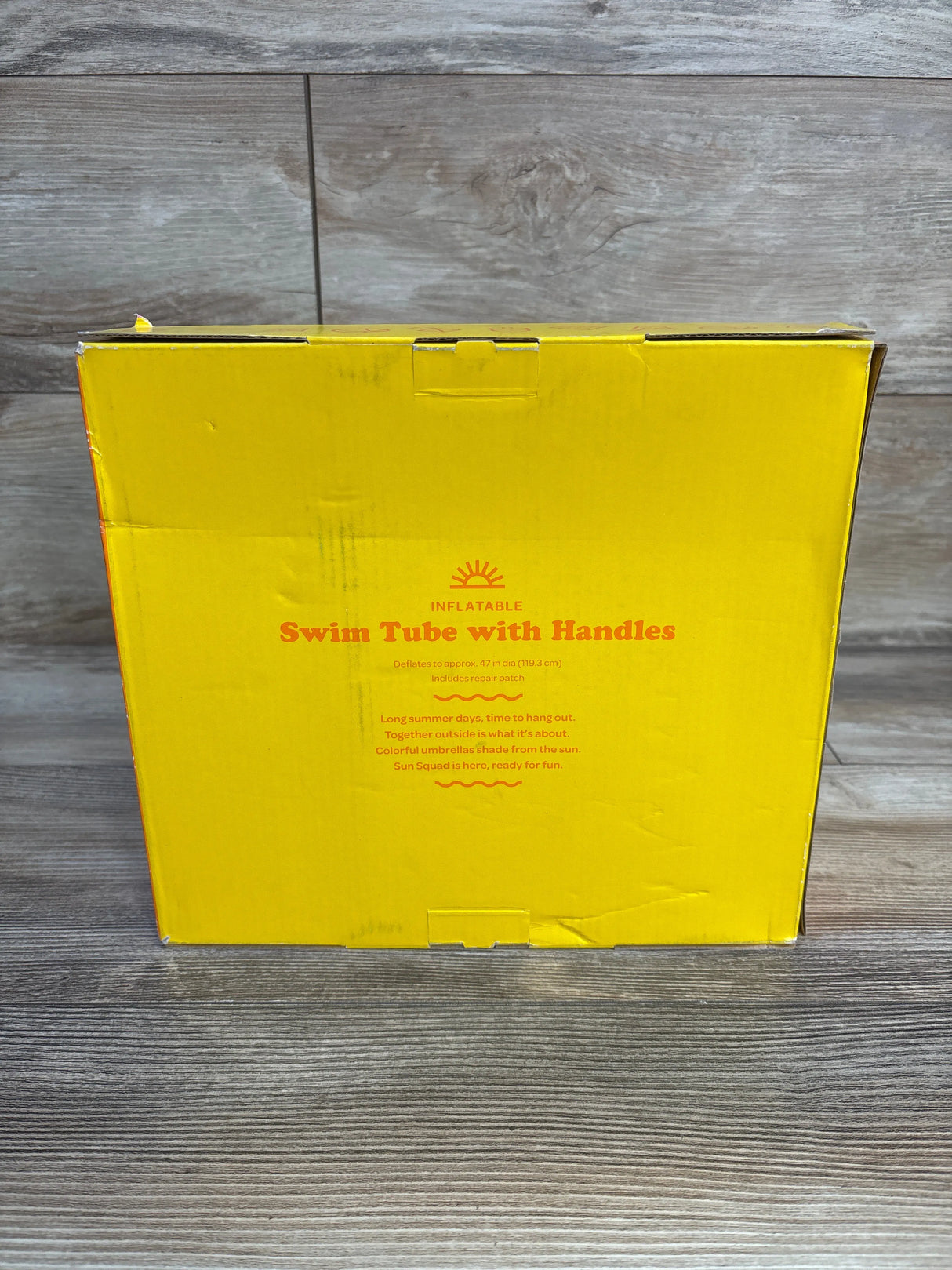 NEW Sun Squad Swim Tube with Handles Rainbow 41in