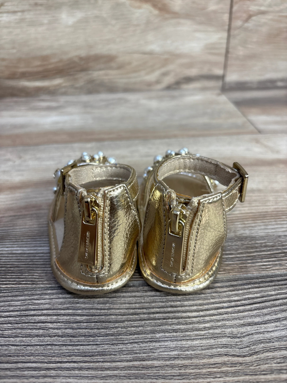Michael Kors Gold Pennie Sandals sz 2c - Me n Mommy To Be