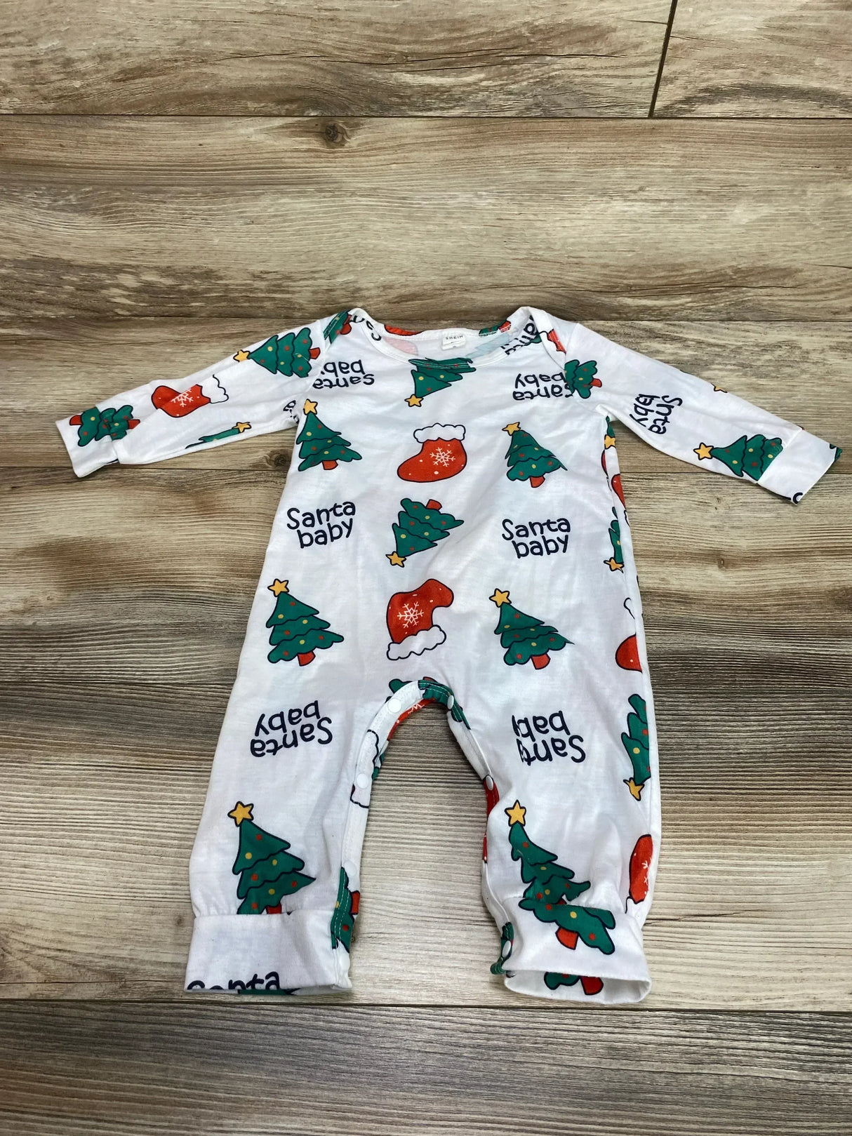 Shein Santa Baby Coverall White sz 6-9m - Me n Mommy To Be