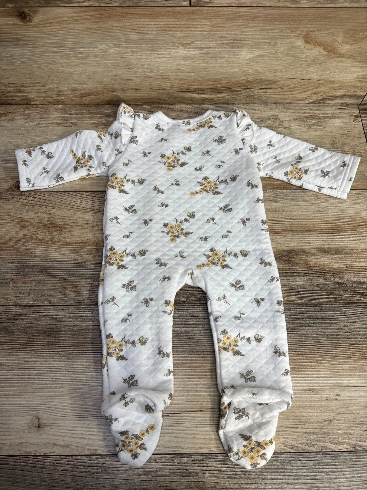 Shabby Chick Quilted Bee Coverall White sz 6-9m
