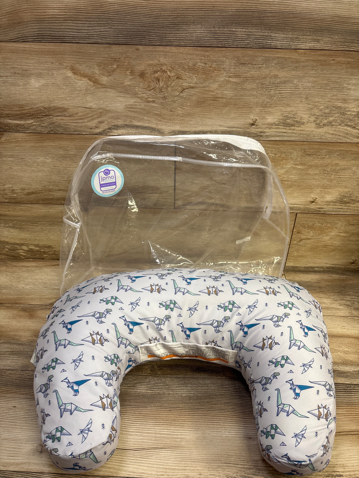 Boppy Nursing Pillow with Origami Dinosaur Slipcover