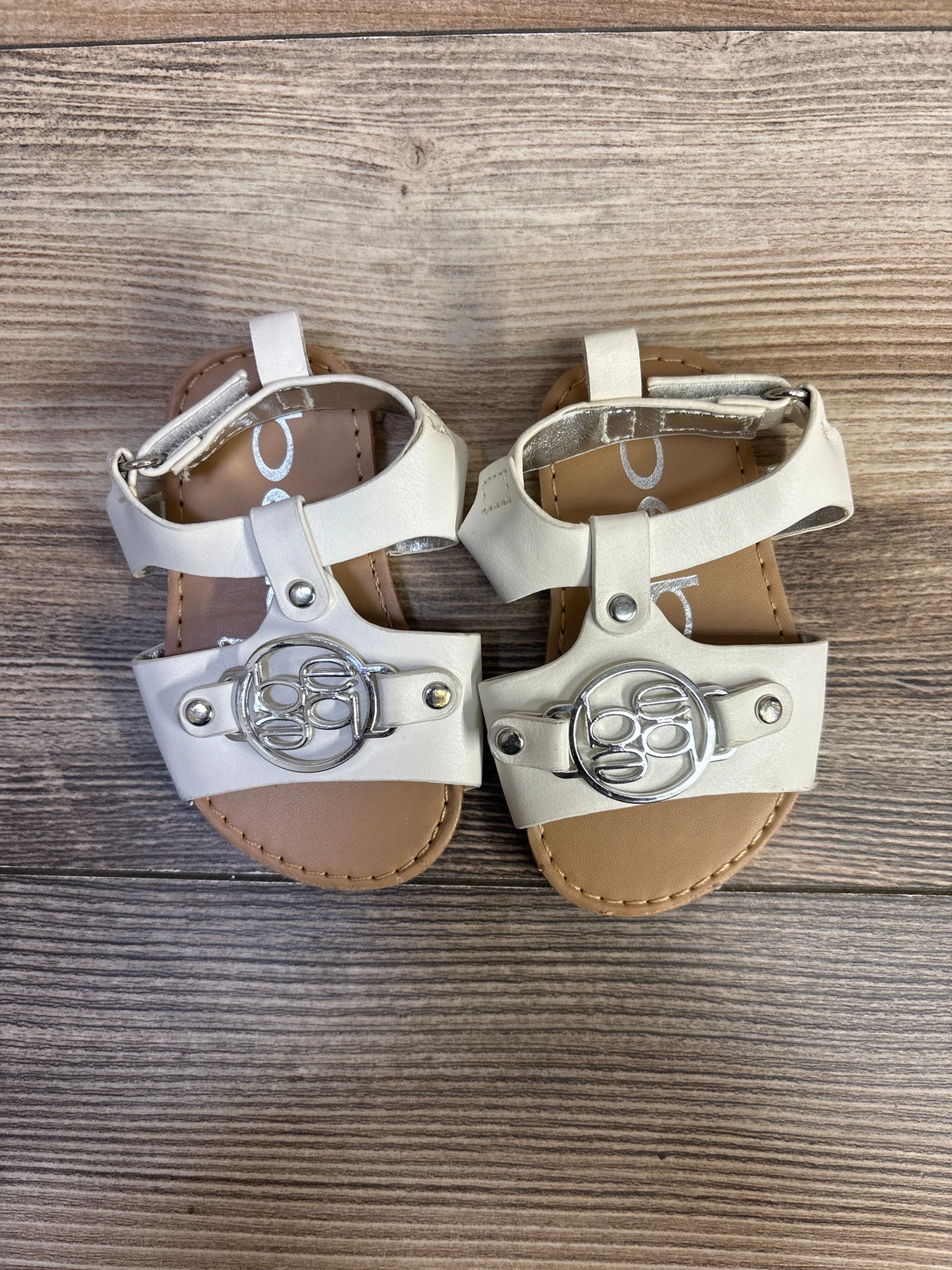 Bebe Sandals White sz 2c