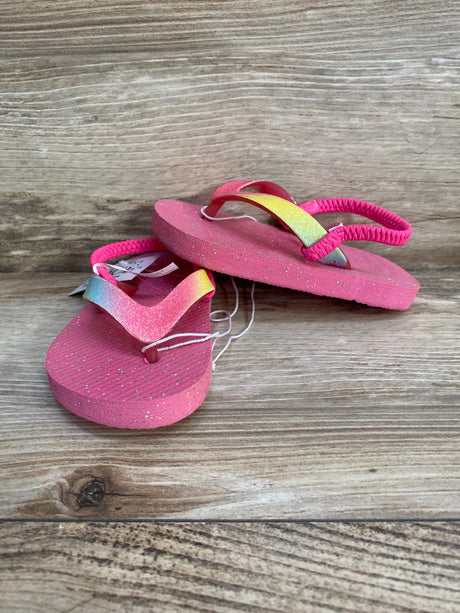 NEW Children's Place Pink Glitter Flip Flops sz 6-7c - Me n Mommy To Be