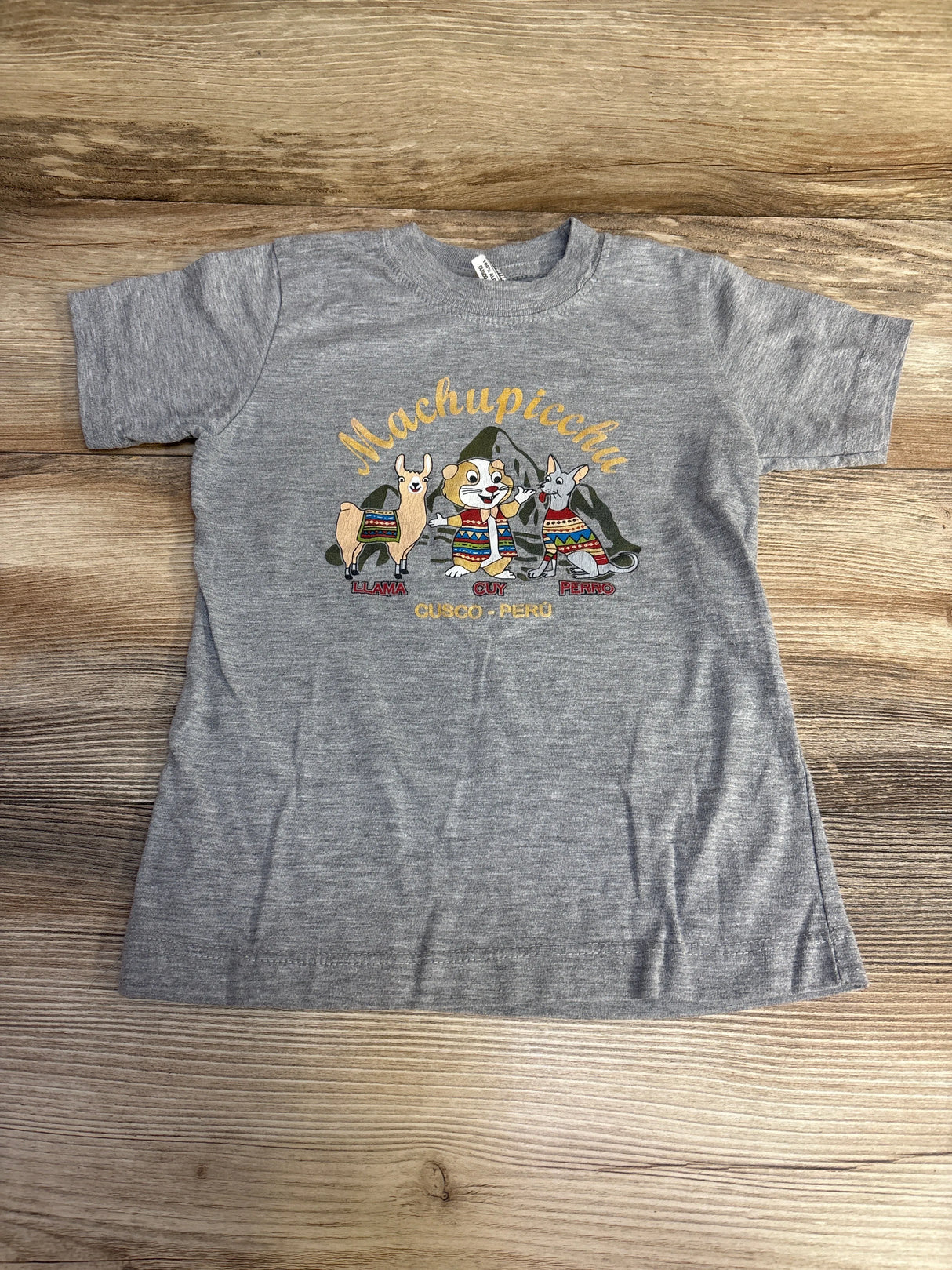 Forever Friends Llama Machupicchu Shirt Grey sz 4T - Me n Mommy To Be