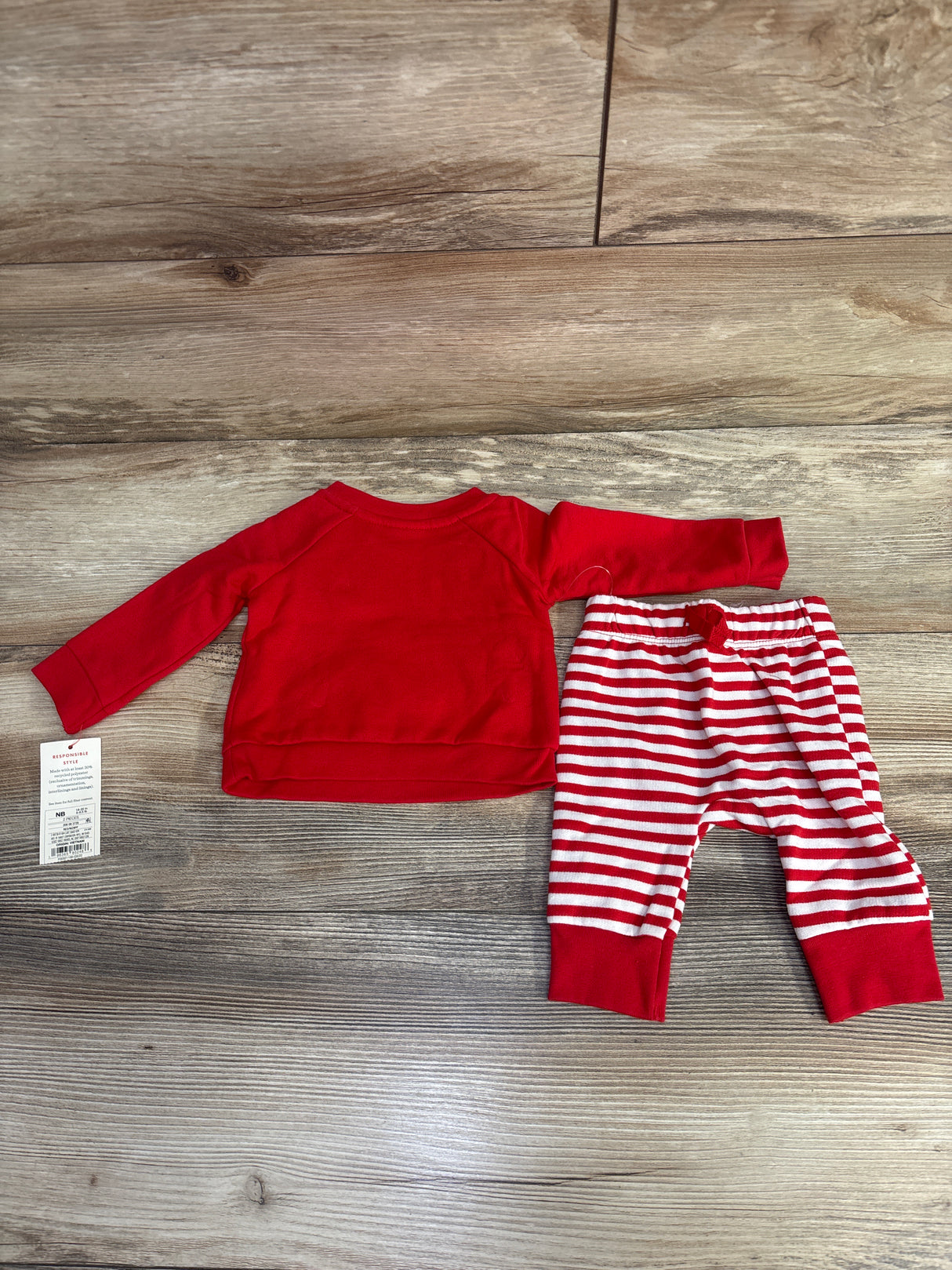 NEW Cat & Jack 2pc Santa Sweatshirt & Pants Red sz Newborn