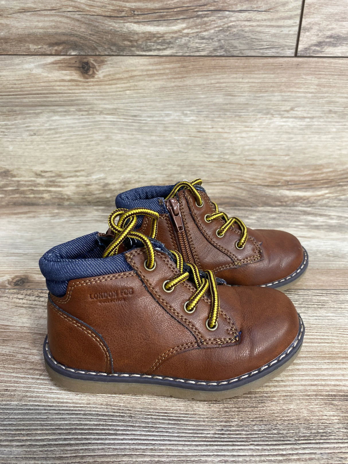 London Fog Leather Boots Brown sz 9c