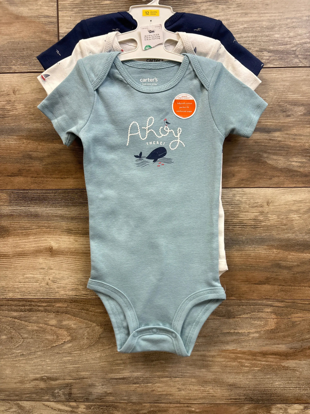NEW Just One You 3pk Bodysuits Blue sz 12m
