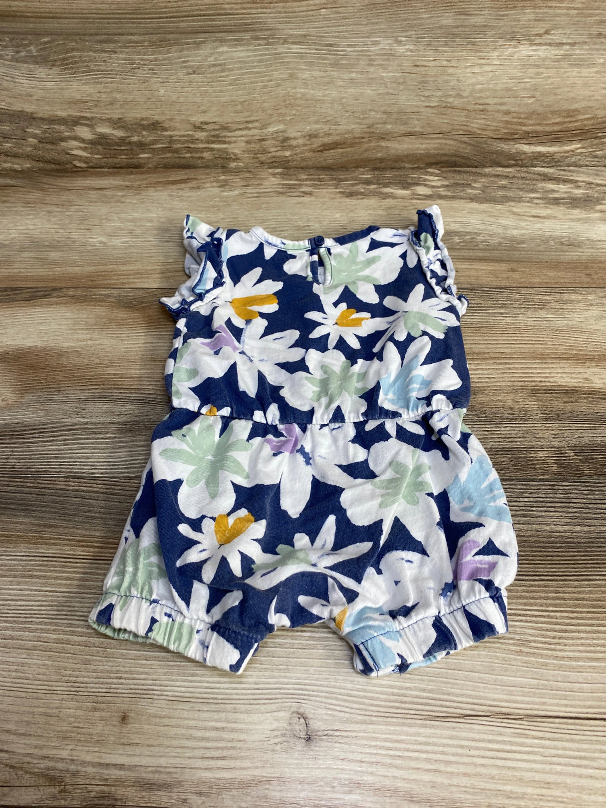 Just One You Floral Shortie Romper Blue sz 6m - Me n Mommy To Be