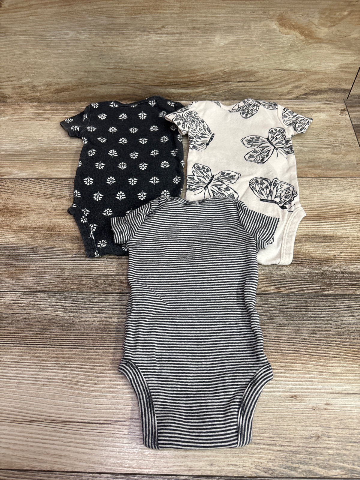 Carter's 3pk Bodysuits Grey sz Newborn