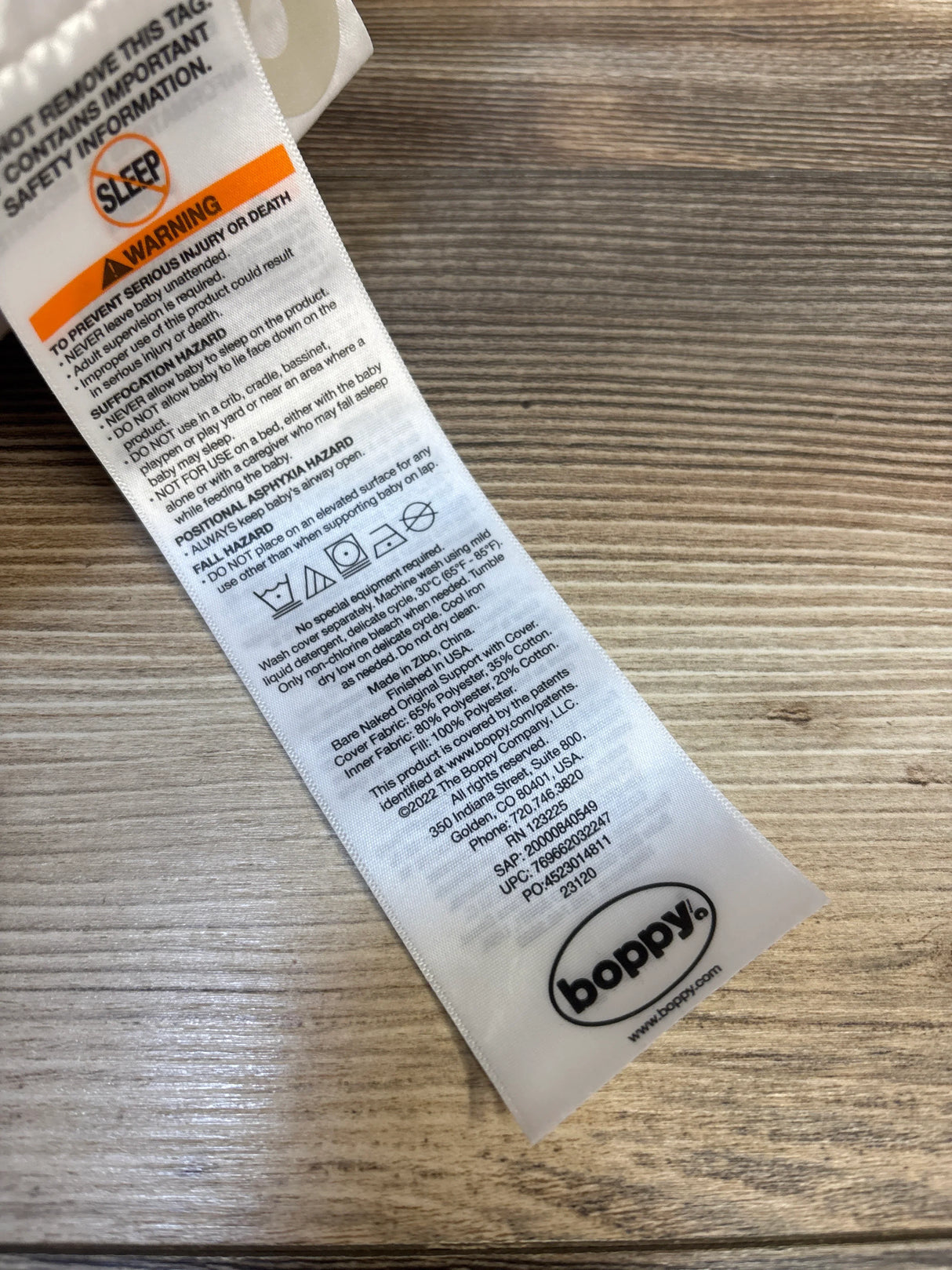 Boppy Nursing Pillow with Leaf Print Slipcover